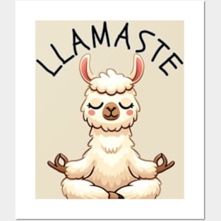 Llamaste Meditation Llama Posters and Art